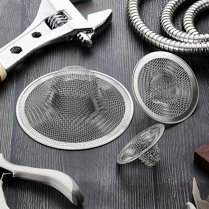 12 Pieces Stainless Steel Sink Strainer Drain Strainer