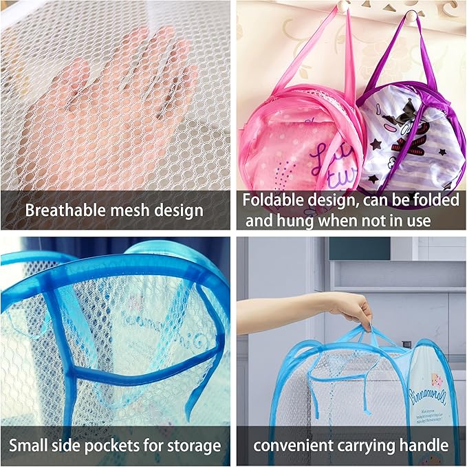 Cute Mesh Popup Laundry Hamper