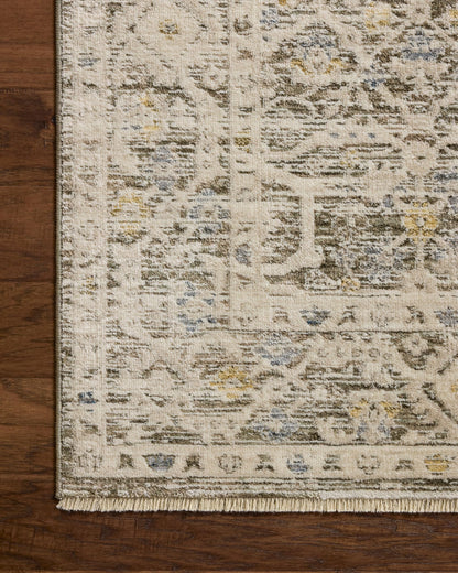 Loloi Clarisse Collection CLS-08 Olive/Ivory 7'-10" x 10'-2" Fringe Area Rug