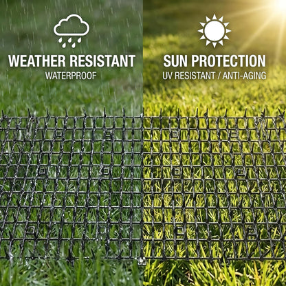 KOKMEYA Cat Repellent Mat, Black, 6.5 feet*2 with 16 Ground Stakes 16 Zip Tie, Cat Repellent Mat with Gentle Spikes for Garden/Backyard, Dog and Raccoon Deterrent Mat, 78.74 inches x 11 inches.