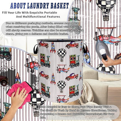 Personalize Cars Printed Laundry Basket Oxford Cloth Foldable Funny Laundry