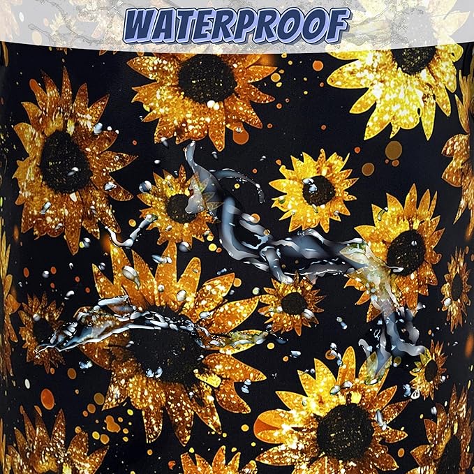 Beautiful Sunflower Laundry Basket Foldable Oxford Cloth Yellow Floral Laundry