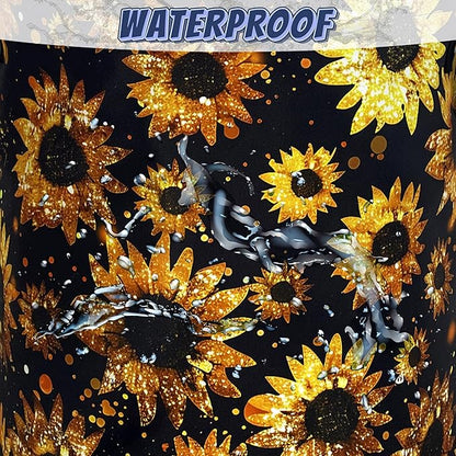 Beautiful Sunflower Laundry Basket Foldable Oxford Cloth Yellow Floral Laundry