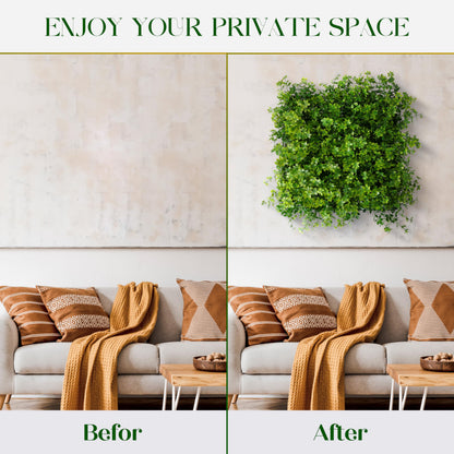 Artificial Grass Wall Panels, UV-Resistant Green Wall Panels, Privacy Fence Screen, Greenery Wall Backdrop for Indoor & Outdoor Decor, Plant Wall Green Wall Decor - 20"*20" 6 Pack