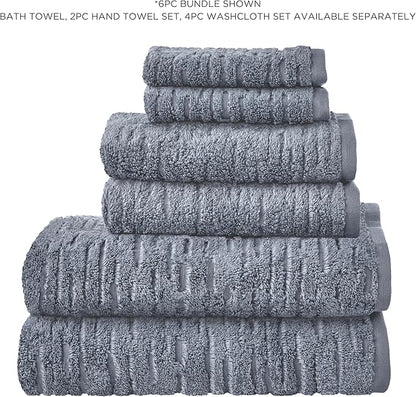 SKL Home CloudSoft 100% Cotton Luxury 6-Piece Towel Set, 600 GSM, Ultra Plush &