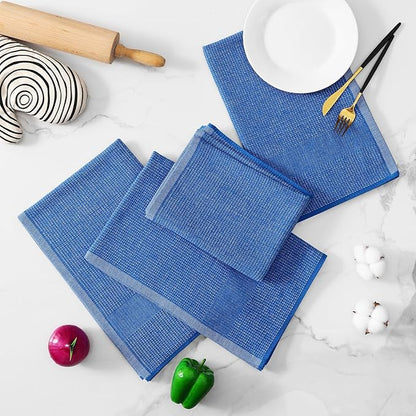 Homaxy Premium Kitchen Towels, Large Cotton Kitchen Hand Towels, Flat and Terry