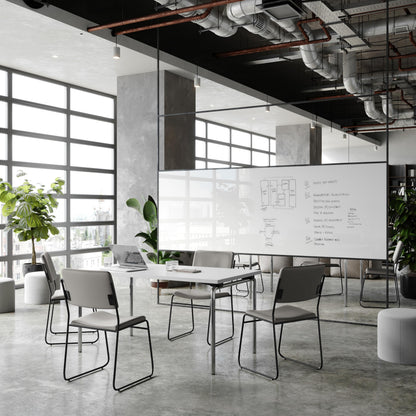 Flash Furniture Hercules Series High Density Vinyl Stacking Chairs for Waiting Rooms and Offices, Lobby Chairs with Padded Seats and Frames, Set of 5, Gray
