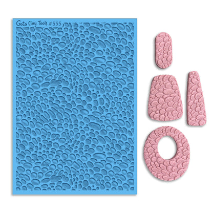 GOTO CLAY TOOLS Pebbles Texture Sheets for Polymer Clay, Achieves the Same Texture as a Polymer Clay Roller, Stone wall Texture mat for Polymer Clay – TM-555