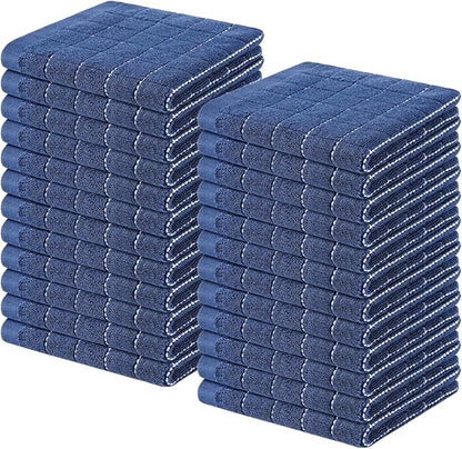 Homaxy 100% Cotton Terry Kitchen Dish Cloths, Ultra Soft and Absorbent Dish