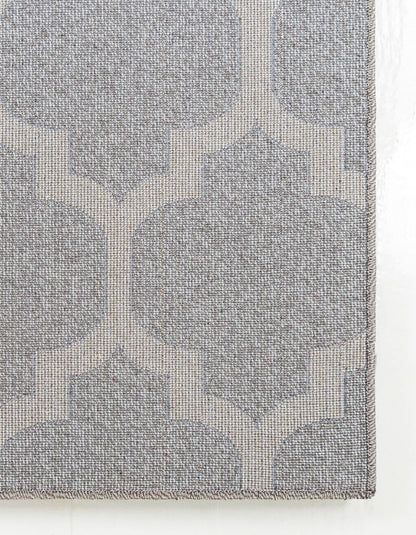 Rugs.com Lattice Collection Rug – 3' x 5' Light Gray Medium Rug Perfect for Entryways, Kitchens, Breakfast Nooks, Accent Pieces