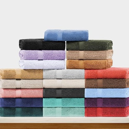 SUPERIOR Egyptian Cotton Pile 3 Piece Towel Set, Includes 1 Bath, 1 Hand