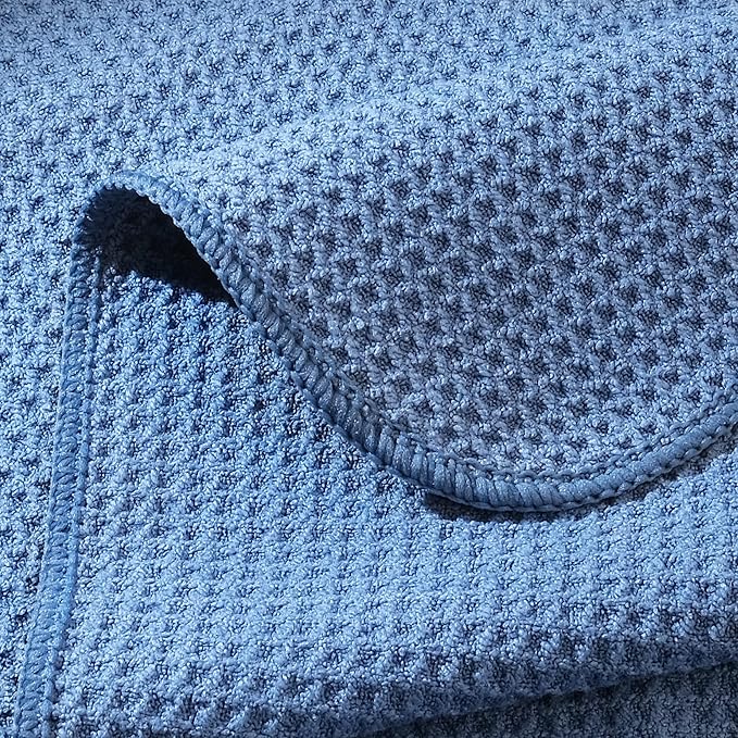 POLYTE Premium Microfiber Kitchen Dish Hand Towel Waffle Weave 12 Pack