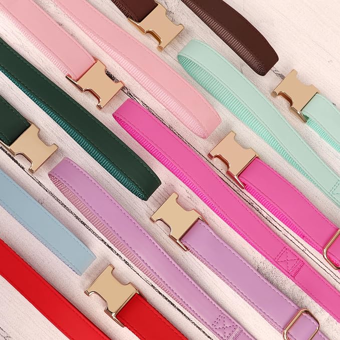 PET ARTIST Soft PU Leather Dog Collar and Leash Set, Bright & Stylish 5FT PU Leather Leash and Collar Set, Durable Pet Collars with Quick Release Metal Buckle for Large Dogs,Christmas Green,L(16-27")