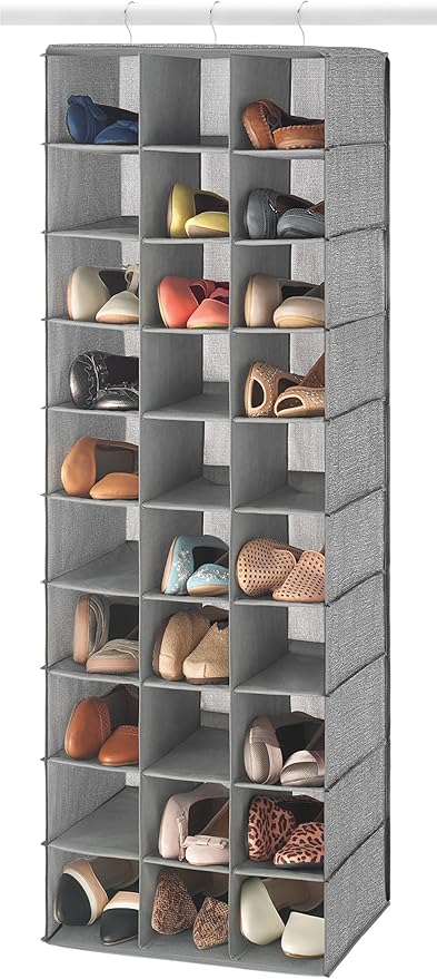 Whitmor 30 Sections Hanging Clothes Closet Organizer, Space Saving Breathable