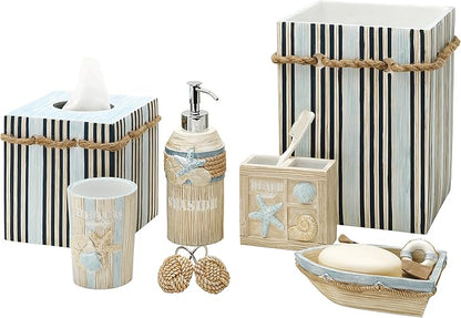 Zenna Home Shower Curtain Hooks Seaside Serenity Bath Accessories
