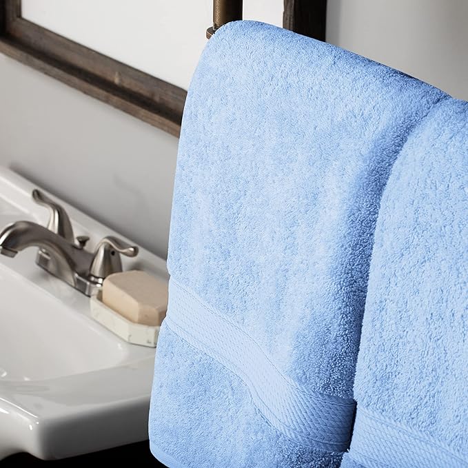 SUPERIOR Egyptian Cotton Pile 10 Piece Towel Set, Includes 2 Bath, 4 Hand