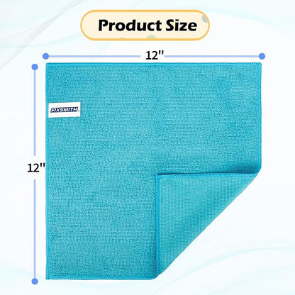 FIXSMITH Microfiber Cleaning Cloth, 50 Pack Cleaning Rags, Cleaning Towels