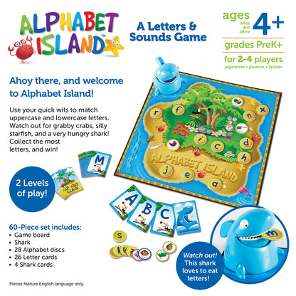 Learning Resources Alphabet Island a Letter & Sounds Game - Montessori ABC Toys, Learn to Read, Phonics for Toddler , Writing Practice, Board Game, Homeschool Supplies, Educational Activity