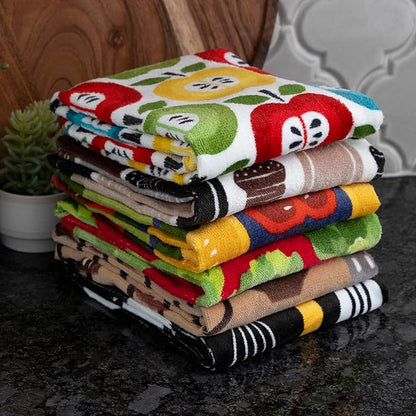 T-Fal Fiber Reactive Print Kitchen Towels: Highly Absorbent, Super Soft