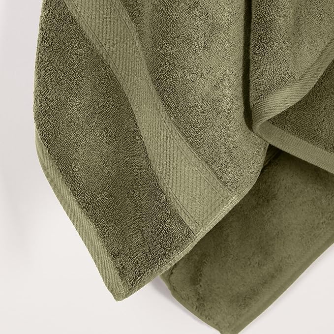 SUPERIOR Egyptian Cotton Pile Bath Towel Set of 2, Ultra Soft Luxury Towels