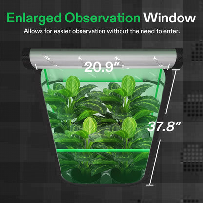 VIVOSUN P558 60"×60"×80" PRO Grow Tent, with Thick 1 inch Poles, Strengthened High Reflective Mylar Oxford Fabric, Extra Hanging Bars & High CFM Kit for Hydroponics Indoor Plant for AeroLight A200SE×3