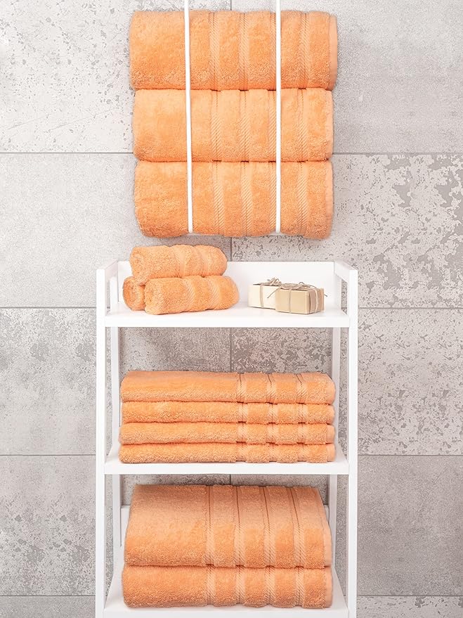 American Soft Linen Luxury 4 Piece Bath Towel Set, 600 GSM 100% Cotton Turkish