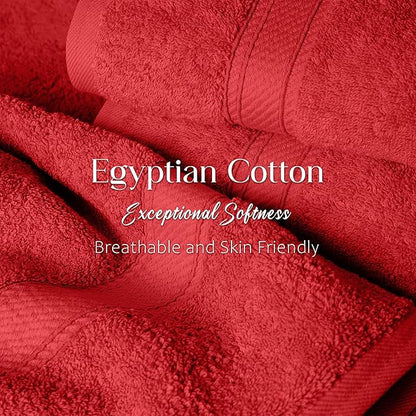 SUPERIOR Egyptian Cotton Pile Bath Towel Set of 2, Ultra Soft Luxury Towels