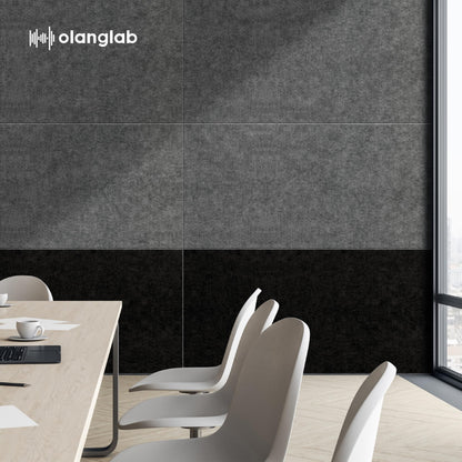 Olanglab Acoustic Wall Panels 10 Pack, 48 x 24 per Acoustic Panels Sound Absorbing, Sound Panels for Home Studio and Office, Plain Black