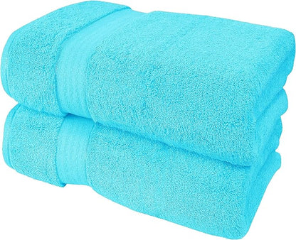 GLAMBURG 700 GSM Premium Oversized Extra Large Cotton 2 Pack Bath Sheet