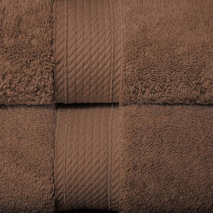 Superior Egyptian Cotton Solid Towel Set, Washcloths 13” x 13”, Hand Towels 20”