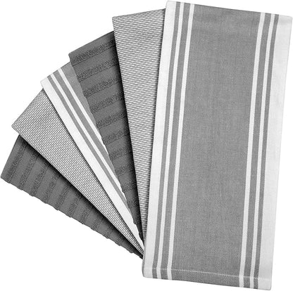 Premium Kitchen Towels | Large Cotton Dish Towels | Flat & Terry Highly