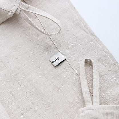 Amazhiyu Pure Linen Over The Door Laundry Hanging Hamper Bag