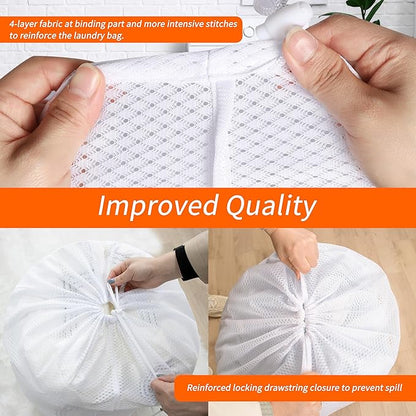 Polecasa Diamond Mesh Laundry Bags, Extra Large Laundry Hamper Liner, Laundry