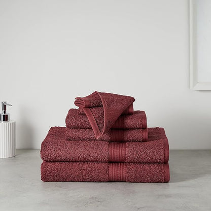 Amazon Basics Fade-Resistant 100% Cotton Washcloths