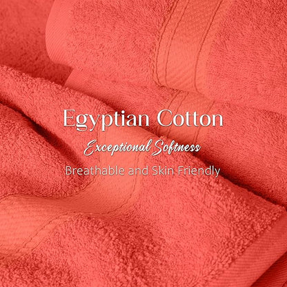 Superior Egyptian Cotton Pile Bath Towel Set of 2, Ultra Soft Luxury Towels