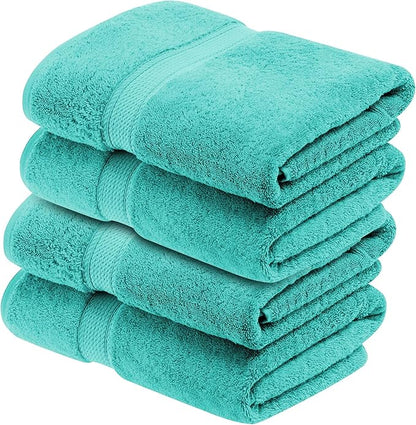 Superior Egyptian Cotton Pile Bath Towel Set of 4, Ultra Soft Luxury Towels