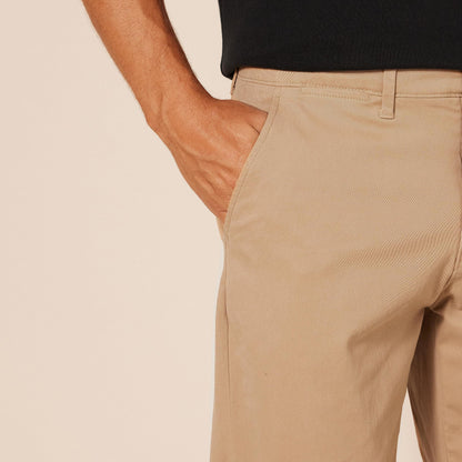 Amazon Essentials Men's Athletic-Fit Casual Stretch Chino Pant (Available in Big & Tall), Mushroom Brown, 34W x 32L