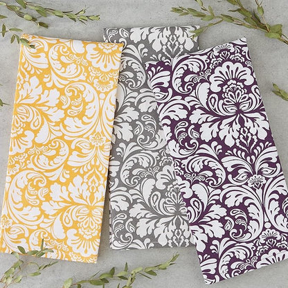 DII Cotton Dish Towel Set Damask Print