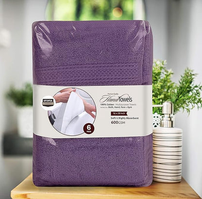 Utopia Towels 6 Pack Premium Hand Towels Set, 16 by 28 inches, 100% Ring Spun
