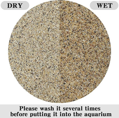 FANTIAN 5 lbs Aquarium Sand, 0.6-1.2 mm Aquarium Substrate for Freshwater Fish Tank. Decorative River Rocks Gravel for Fish Tank, Plants Potted, Fire Pits, Candle, Vase and Crafts
