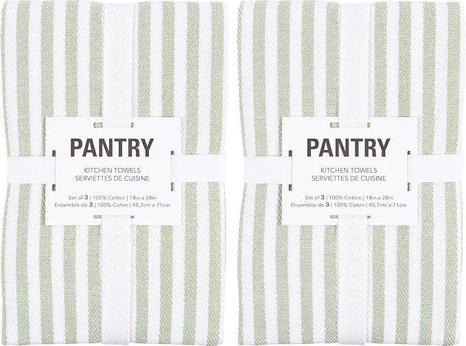 KAF Home Premium Kitchen Towels, Large 100% Cotton, Flat & Terry Absorbent Dish