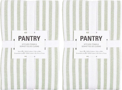 KAF Home Premium Kitchen Towels, Large 100% Cotton, Flat & Terry Absorbent Dish