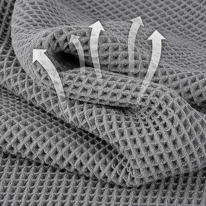 Microfiber Waffle Face Towels, 2 Pieces, Fast Drying, Lint Free 430 GSM