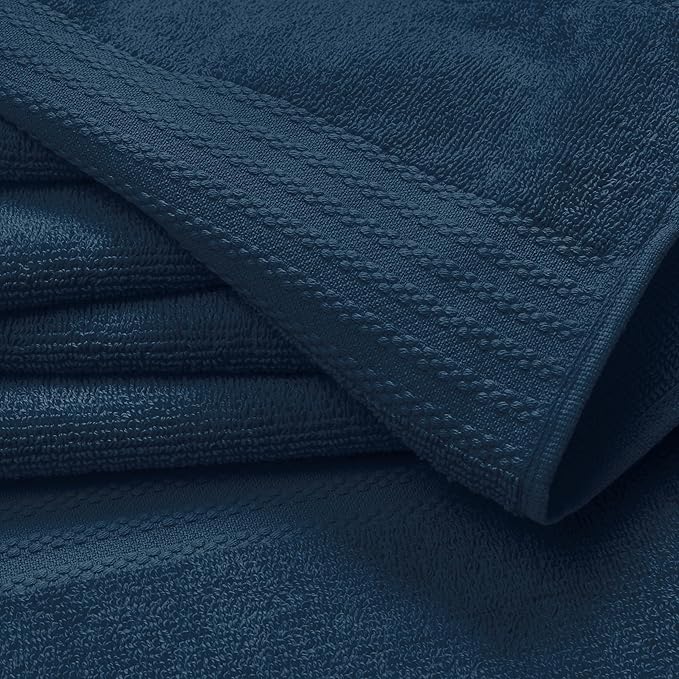 GLAMBURG Ultra Soft 6-Piece Hand Towel Set 16x28-100% Ringspun Cotton