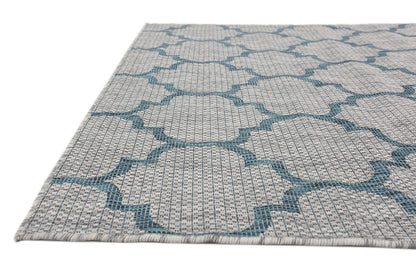 Unique Loom Outdoor Trellis Collection Area Rug (5' 3" x 8' Rectangle, Gray/ Ivory)