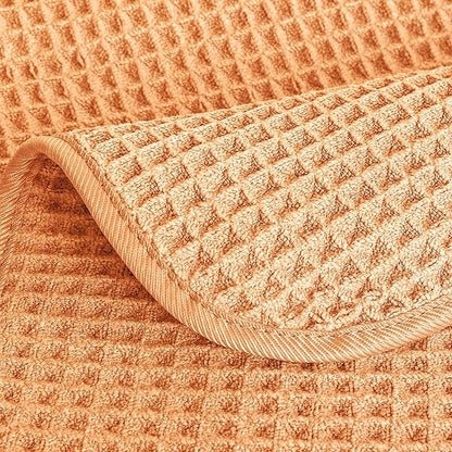POLYTE 430 GSM Microfiber Lint Free Washcloth Face Towel, 13 x 13 in, 4 Pack