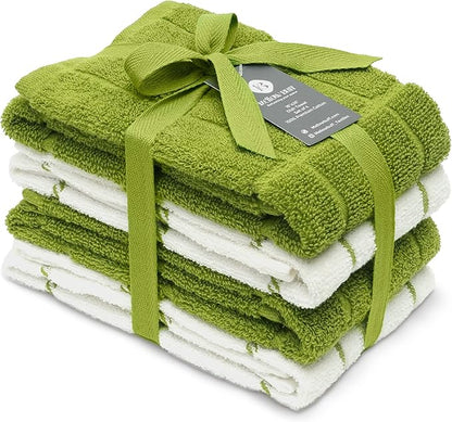 100% Cotton Terry Dish Towels, 4 pack16 x26 Inches, Super Soft and Absorbent