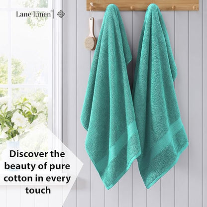 LANE LINEN Bathroom Towels Set- 100% Cotton Luxury Bath Towels
