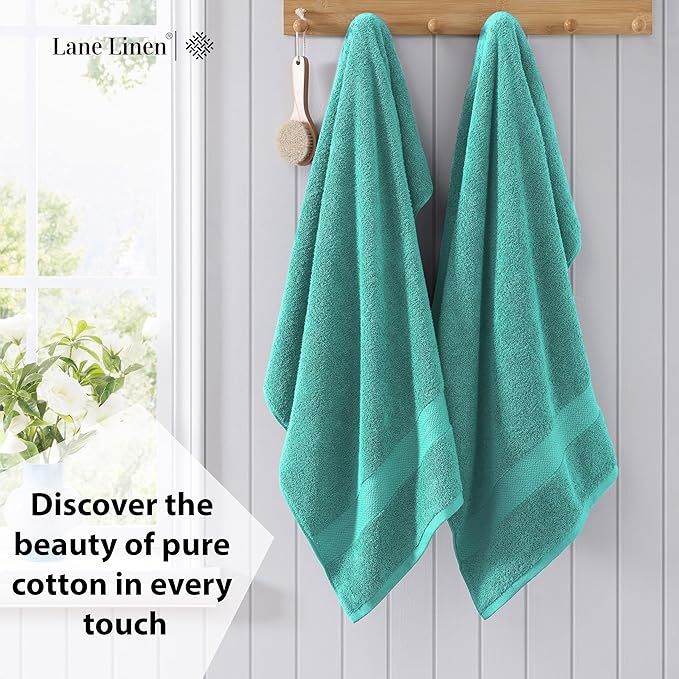 LANE LINEN 100% Cotton Premium Bath Sheets Set of 4