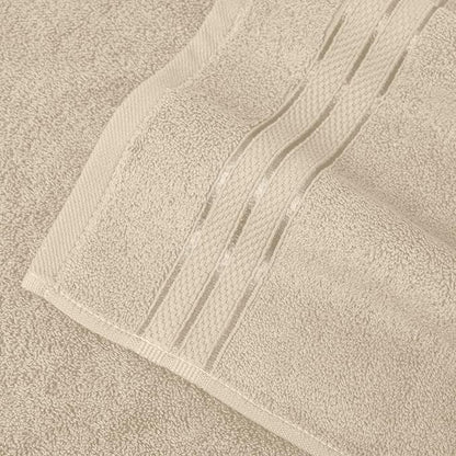 Elegant Comfort Three Line Popcorn Extra Large Luxury Bath Towel